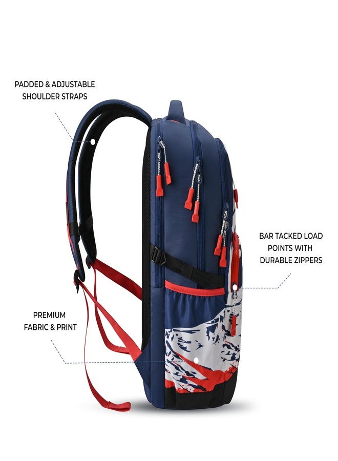 Gear Terrain Backpack 19"/36L Large Water Resistant School Bag/Casual Backpack/Daypack/Kids Bag for Boys/Girls (Blue-Red) - Image 3